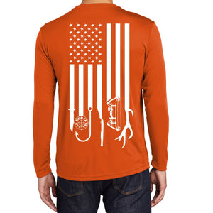 Rebel Hunters Hunting Essentials Flag Long Sleeve Performance Shirt